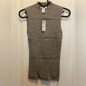 White House Black Market Gray Ribbed Tank Top